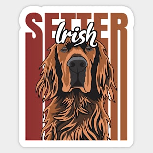 Irish Setter Retro Vibes Sticker